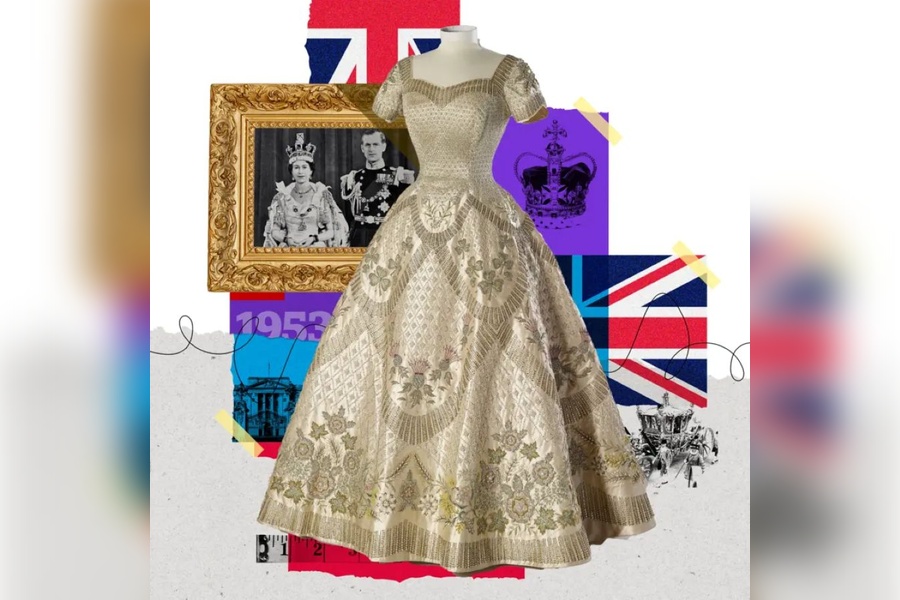 выставка легендарных нарядов Елизаветы II, Коронационное платье 1953 года