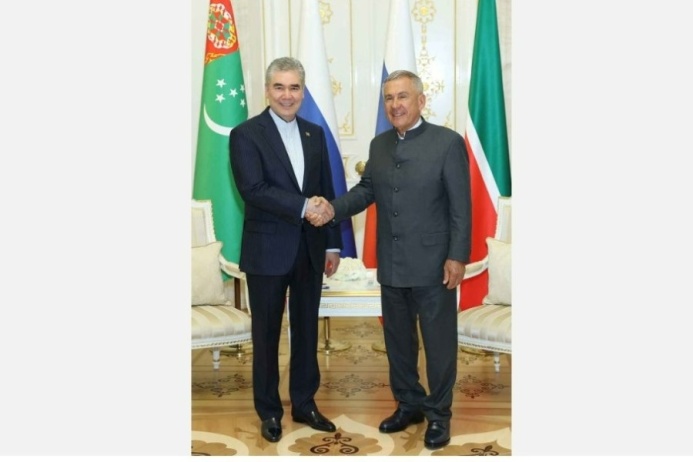  Kazan Kremlinde türkmen halkynyň Milli Lideri bilen Tatarystanyň Raisiniň duşuşygy boldy
