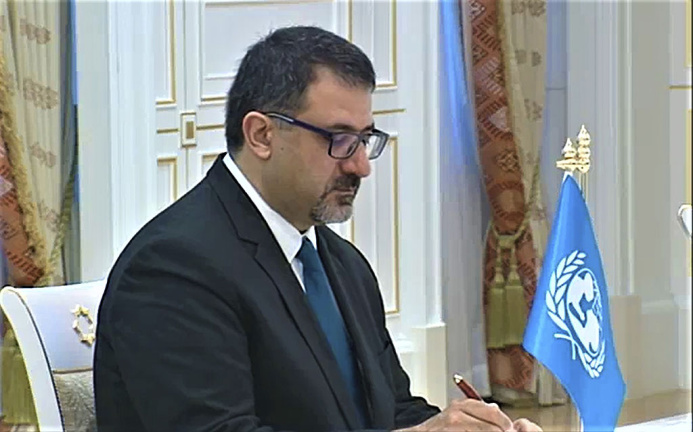  Новый представитель ЮНИСЕФ в Туркменистане вручил верительные грамоты главе государства