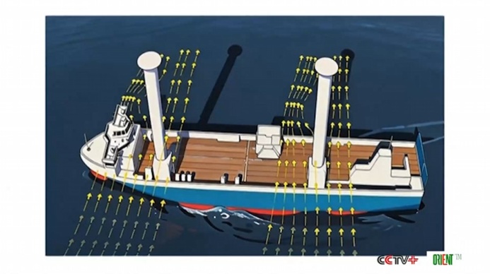  Китай представил крупную систему двигателей с ветровой тягой для кораблей